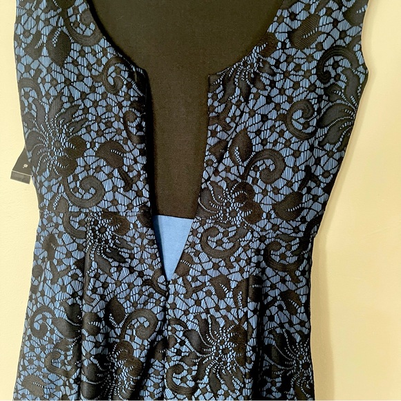 Women’s Navy Blue and Black Dress, Tiana B. Size 6 Lace detailing, event outfit - Picture 6 of 10